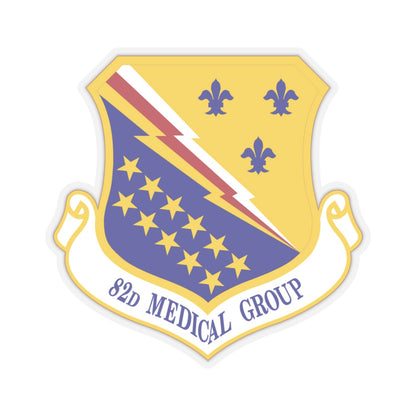 82d Medical Group (U.S. Air Force) STICKER Vinyl Kiss-Cut Decal-3 Inch-Transparent-The Sticker Space