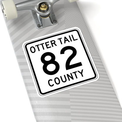 Otter Tail County Route 82 MN (Minnesota) (Road Sign) STICKER Vinyl Kiss-Cut Decal