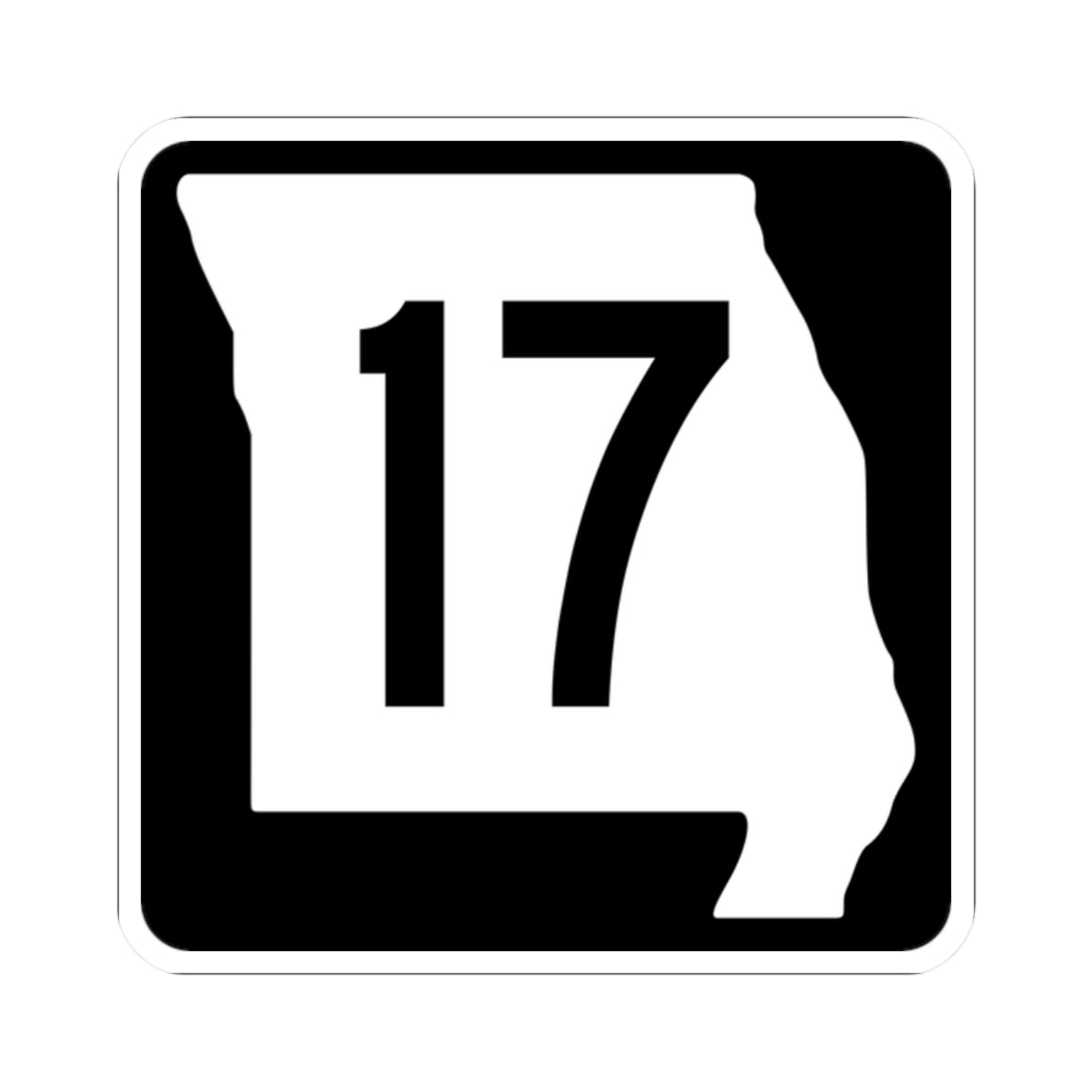 MO-17 (Missouri) (Road Sign) STICKER Vinyl Kiss-Cut Decal