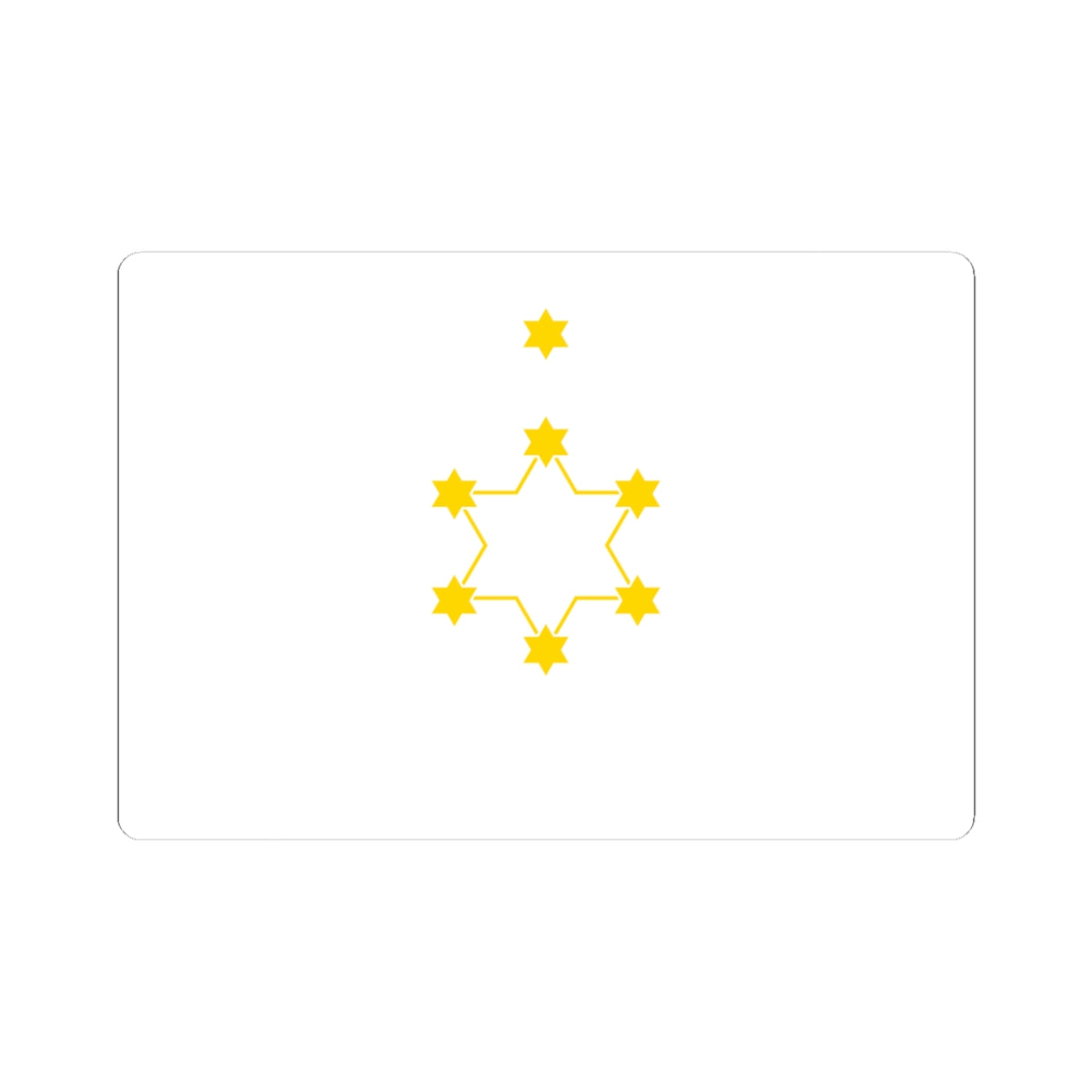 Herzl flag (Israel) STICKER Vinyl Kiss-Cut Decal