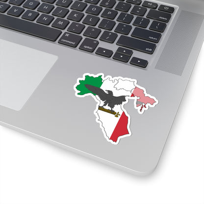 Flag map of the Italian Social Republic (Italy) STICKER Vinyl Kiss-Cut Decal
