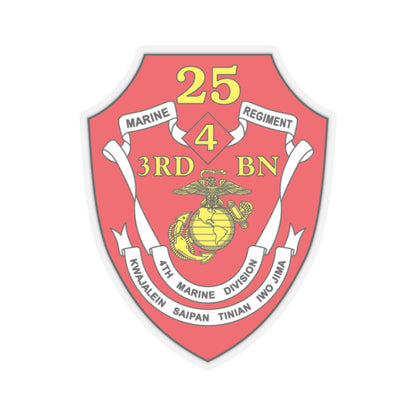 3rd BN 25th Marines 4th Marine Div (USMC) STICKER Vinyl Kiss-Cut Decal