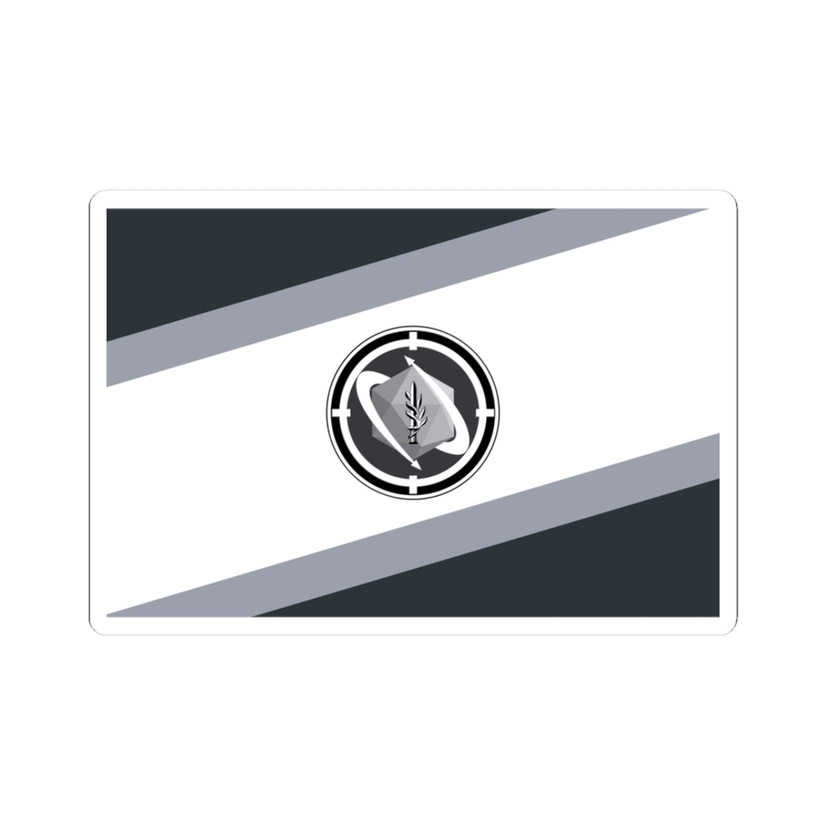Flag of the Israeli Army Land Arm Gray (Israel) STICKER Vinyl Kiss-Cut Decal