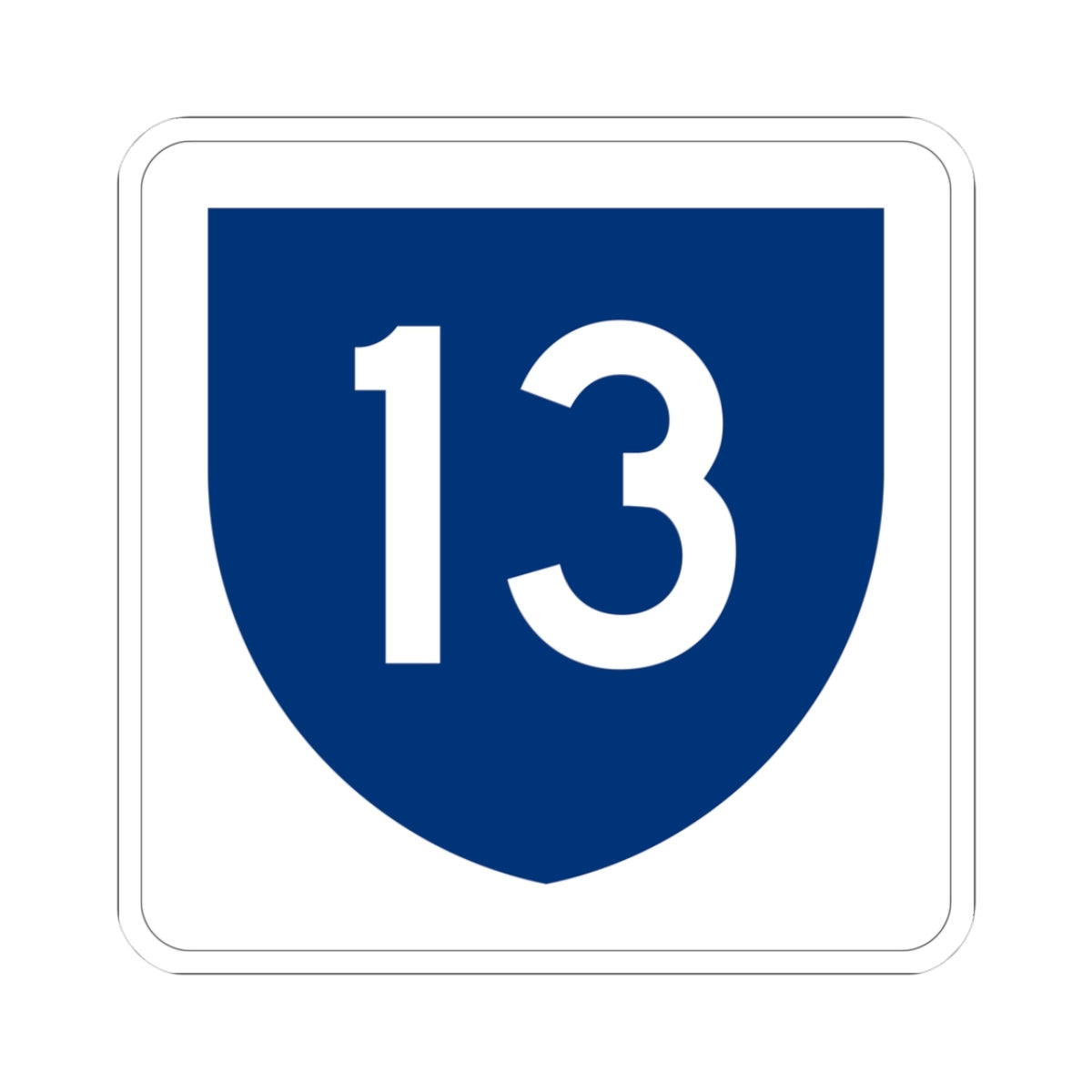 PR primary 13 (Puerto Rico) (Road Sign) STICKER Vinyl Kiss-Cut Decal