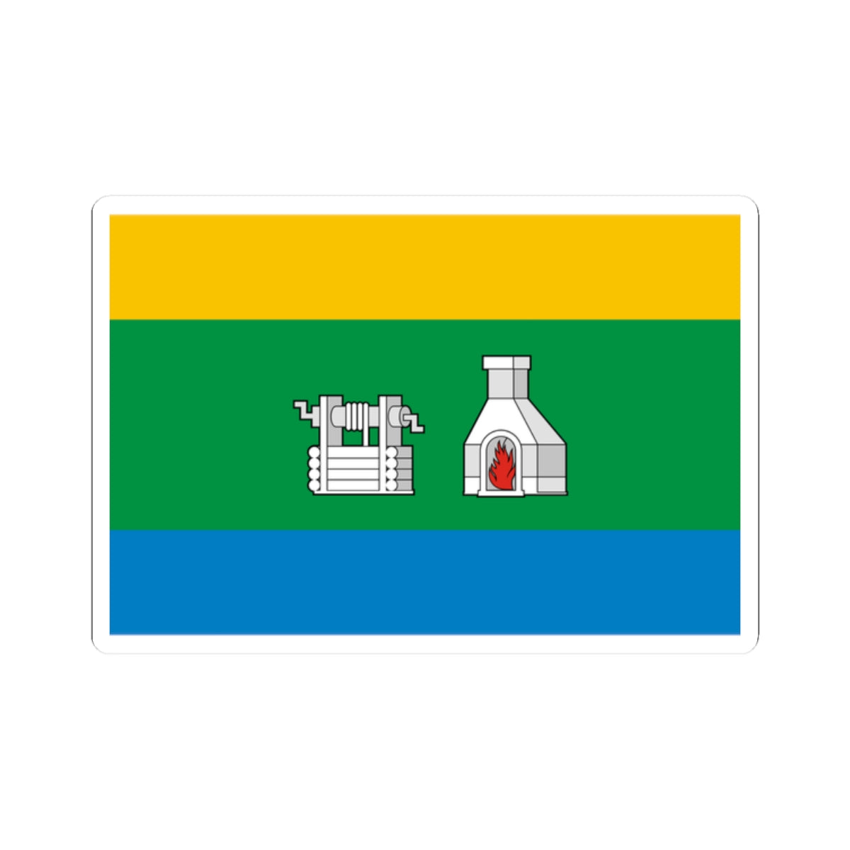 Flag of Yekaterinburg Sverdlovsk oblast (Russia) STICKER Vinyl Kiss-Cut Decal