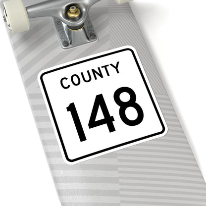 County 148 square (Minnesota) (Road Sign) STICKER Vinyl Kiss-Cut Decal