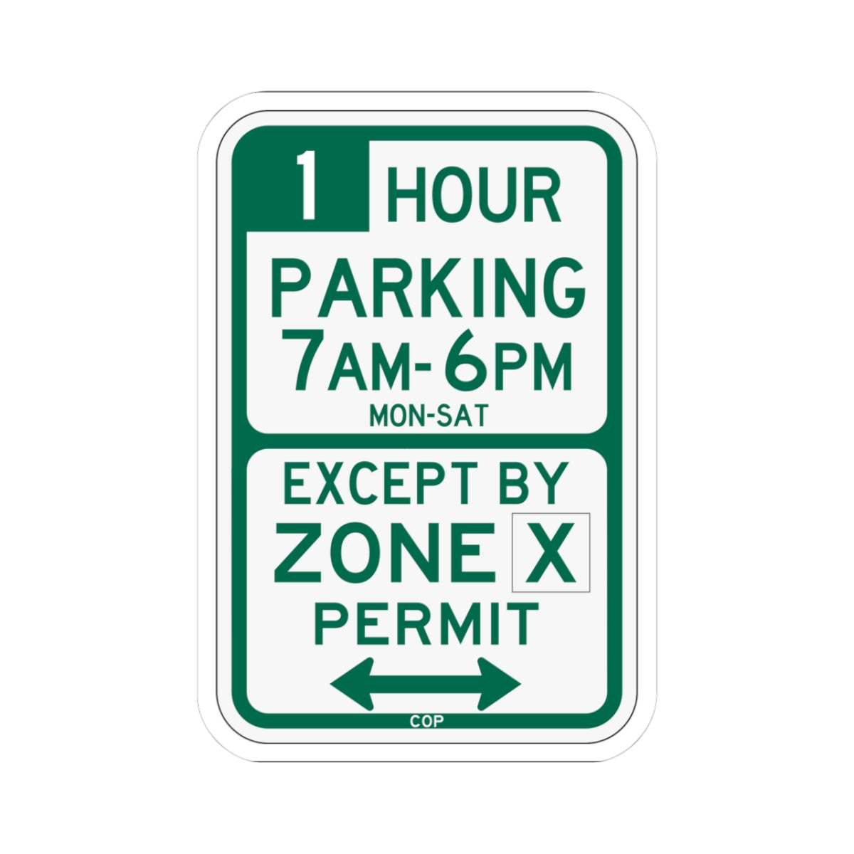 PBOT Road sign P4436 (Oregon) (Road Sign) STICKER Vinyl Kiss-Cut Decal
