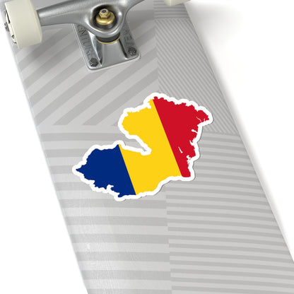 Flag-map of Romania 1942 (Oman) STICKER Vinyl Kiss-Cut Decal