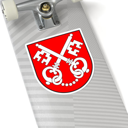 Poschiavo wappen (Switzerland) (Coat of Arms) STICKER Vinyl Kiss-Cut Decal