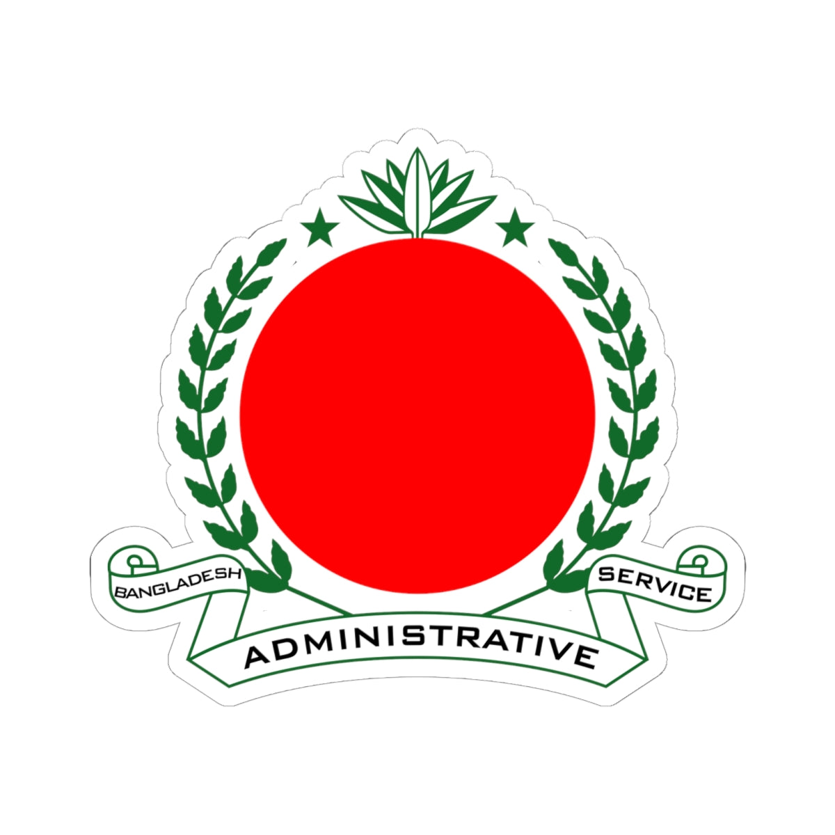 Bangladesh Administrative Service BAS Seal (Bangladesh) (Coat of Arms) STICKER Vinyl Kiss-Cut Decal
