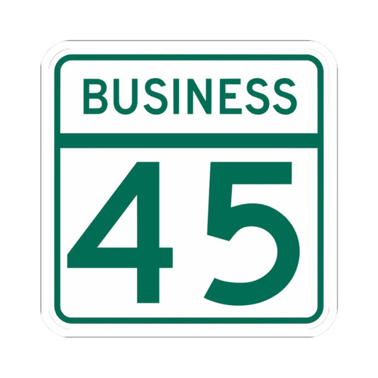 MD Route 45 Business (Maryland) (Road Sign) STICKER Vinyl Kiss-Cut Decal
