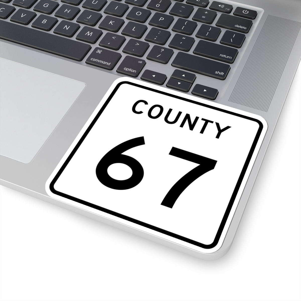 County 67 square (Minnesota) (Road Sign) STICKER Vinyl Kiss-Cut Decal