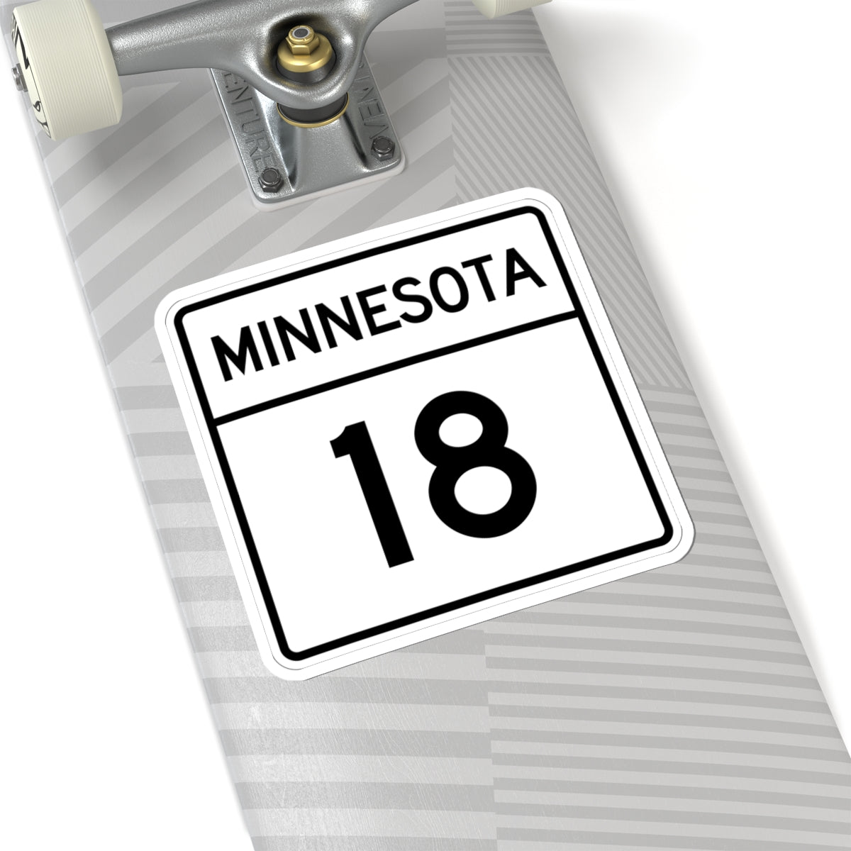 MN-18 1948 (Minnesota) (Road Sign) STICKER Vinyl Kiss-Cut Decal