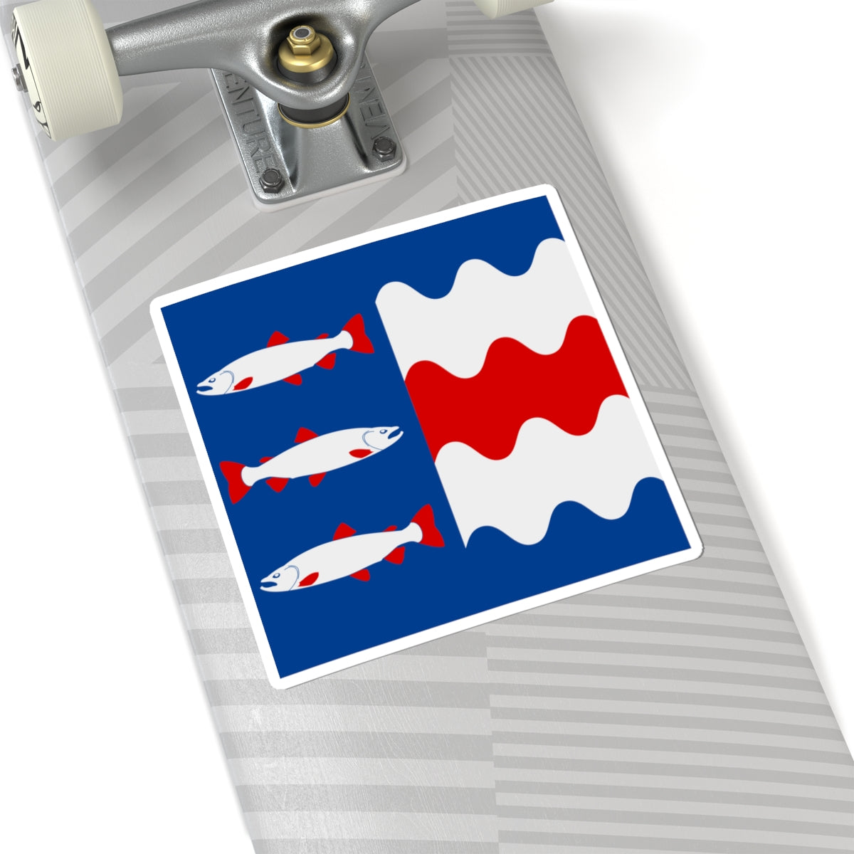 Vasternorrlands lan vapenflagga (Sweden) STICKER Vinyl Kiss-Cut Decal