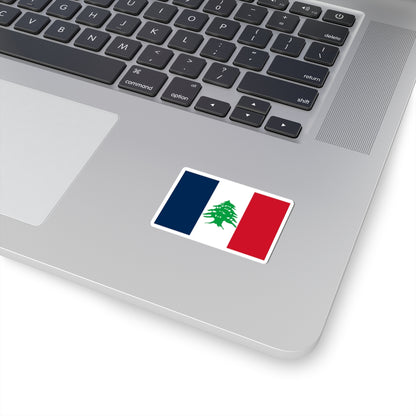 Flag of Lebanon during French Mandate 1920-1943 (Lebanon) STICKER Vinyl Kiss-Cut Decal