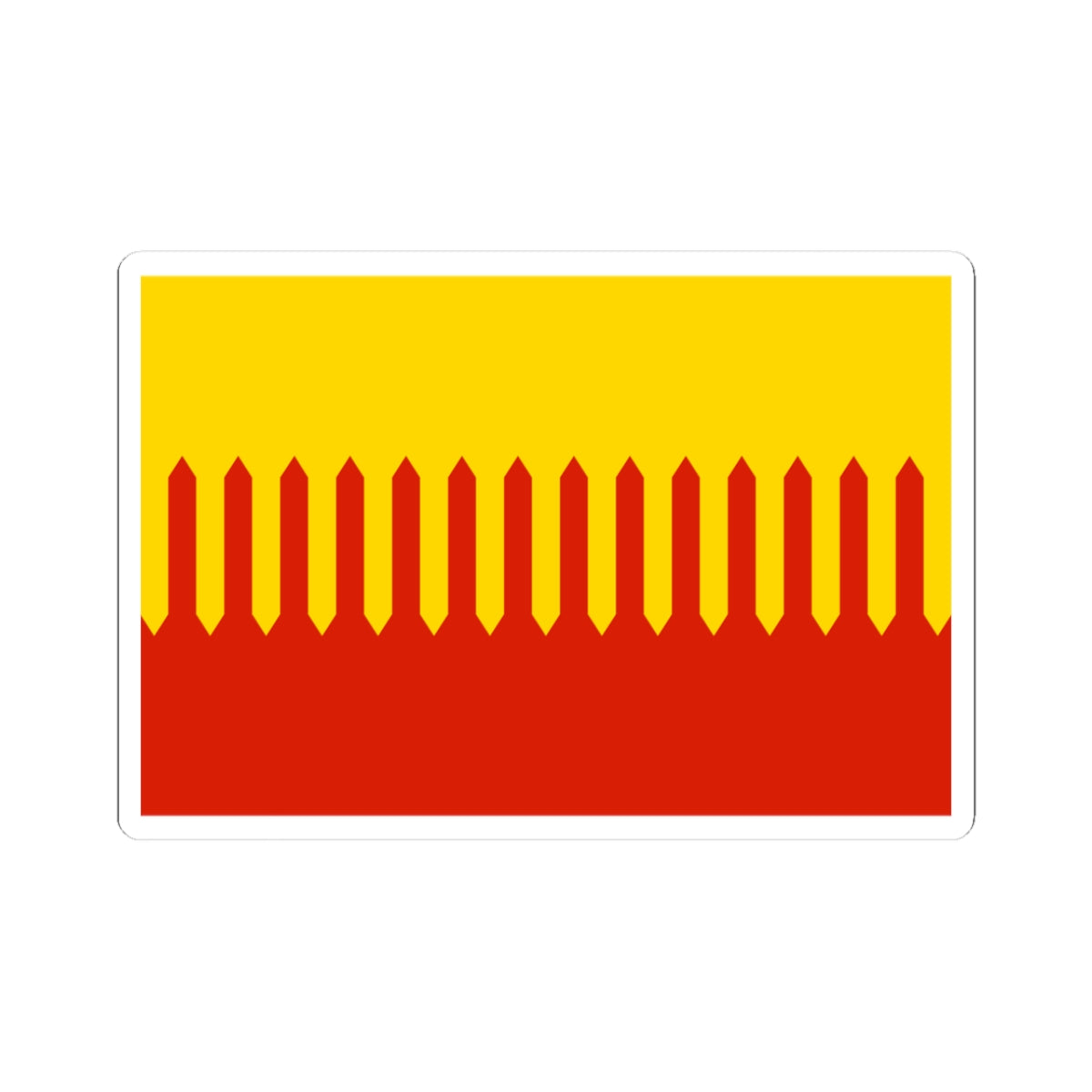 Flag of Zubtcovsky rayon Tver oblast (Russia) STICKER Vinyl Kiss-Cut Decal