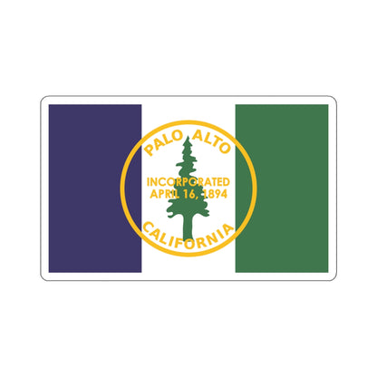 Flag of Palo Alto, California - STICKER Vinyl Kiss-Cut Decal