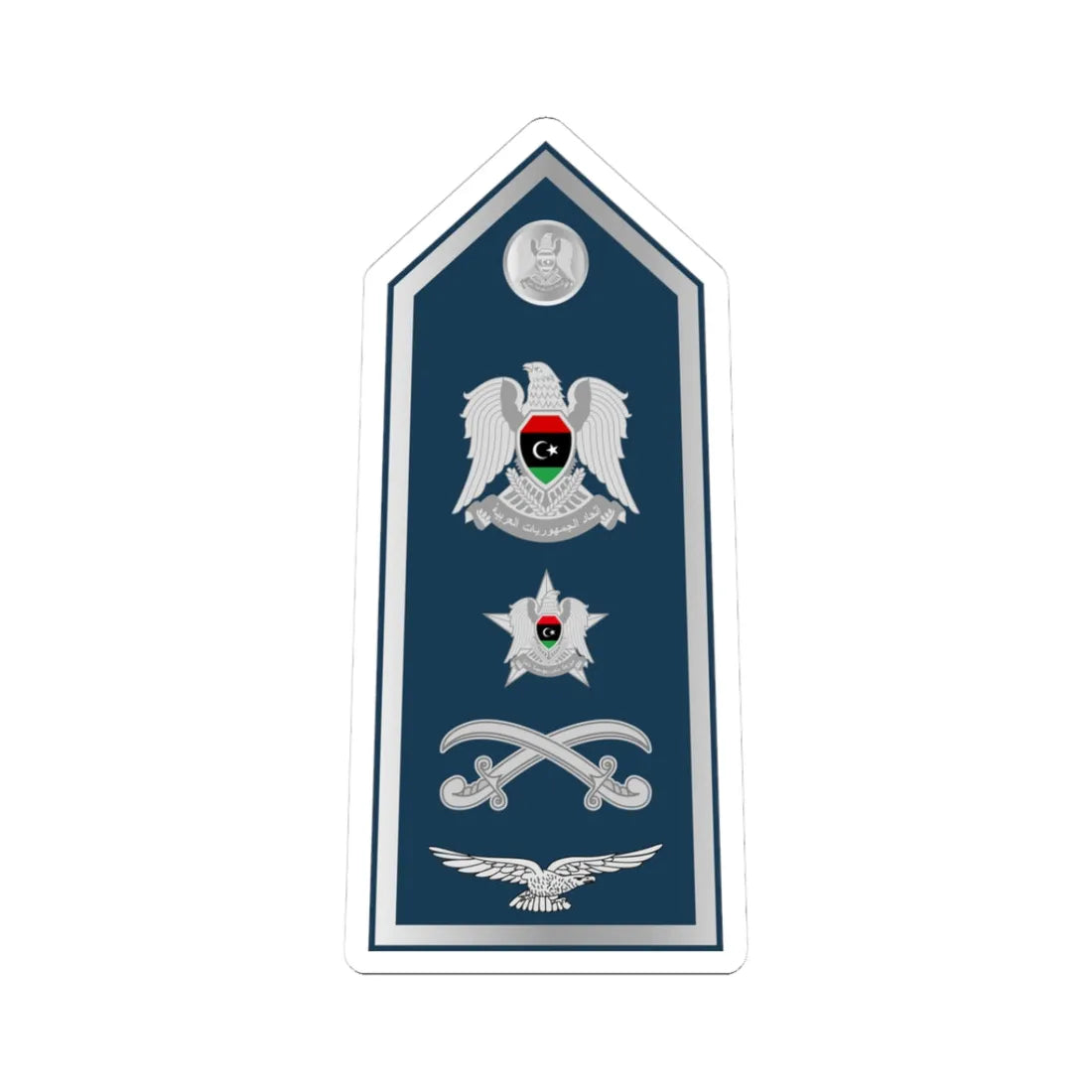 14.Libyan Air Force LG (Libya) (Military Rank) STICKER Vinyl Kiss-Cut Decal 3 Inch White - The Sticker Space
