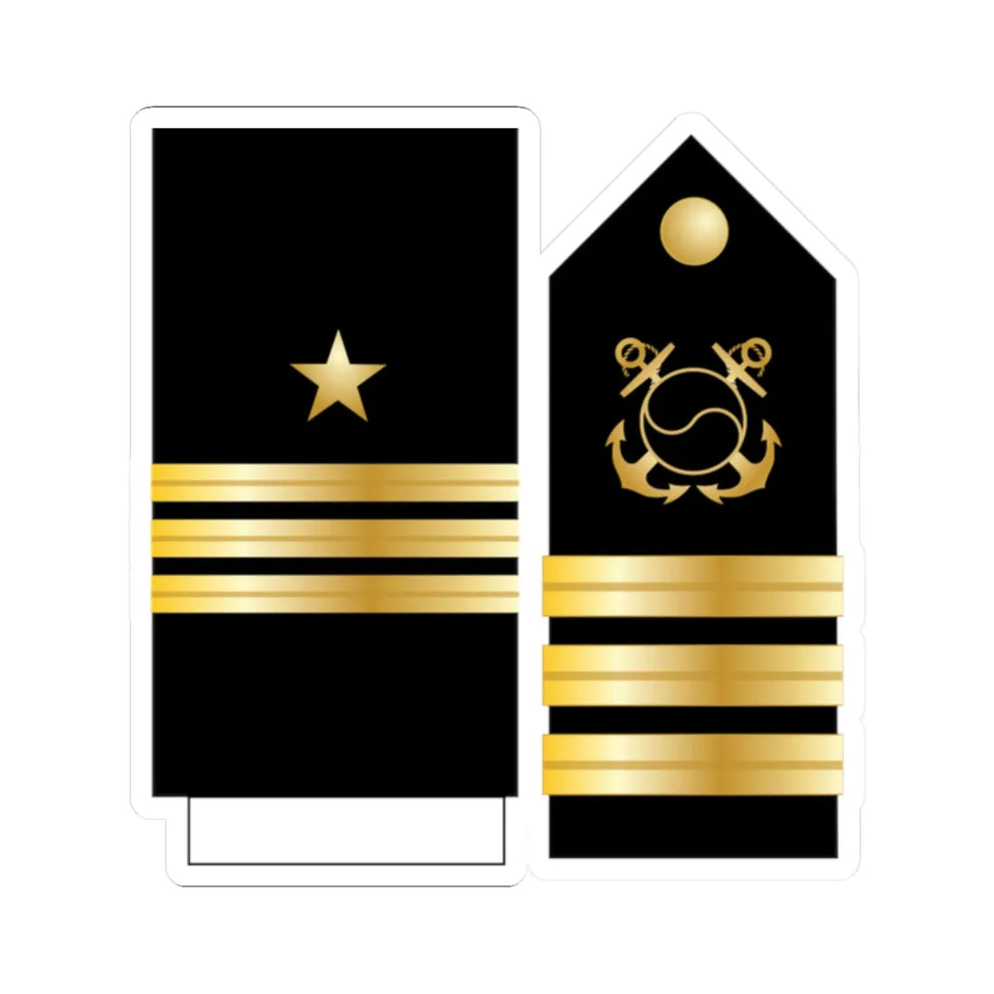 14.SKN CDR (Korea) (Military Rank) STICKER Vinyl Kiss-Cut Decal 2 Inch White - The Sticker Space