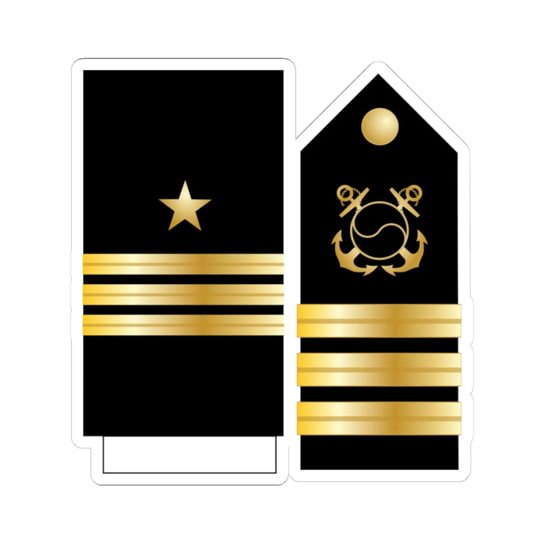 14.SKN CDR (Korea) (Military Rank) STICKER Vinyl Kiss-Cut Decal 4 Inch White - The Sticker Space