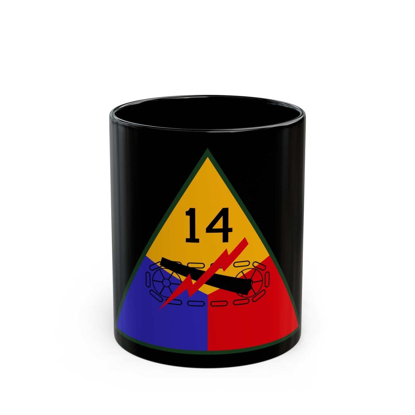 14th Armored Division (U.S. Army) Black Coffee Mug-11oz-The Sticker Space