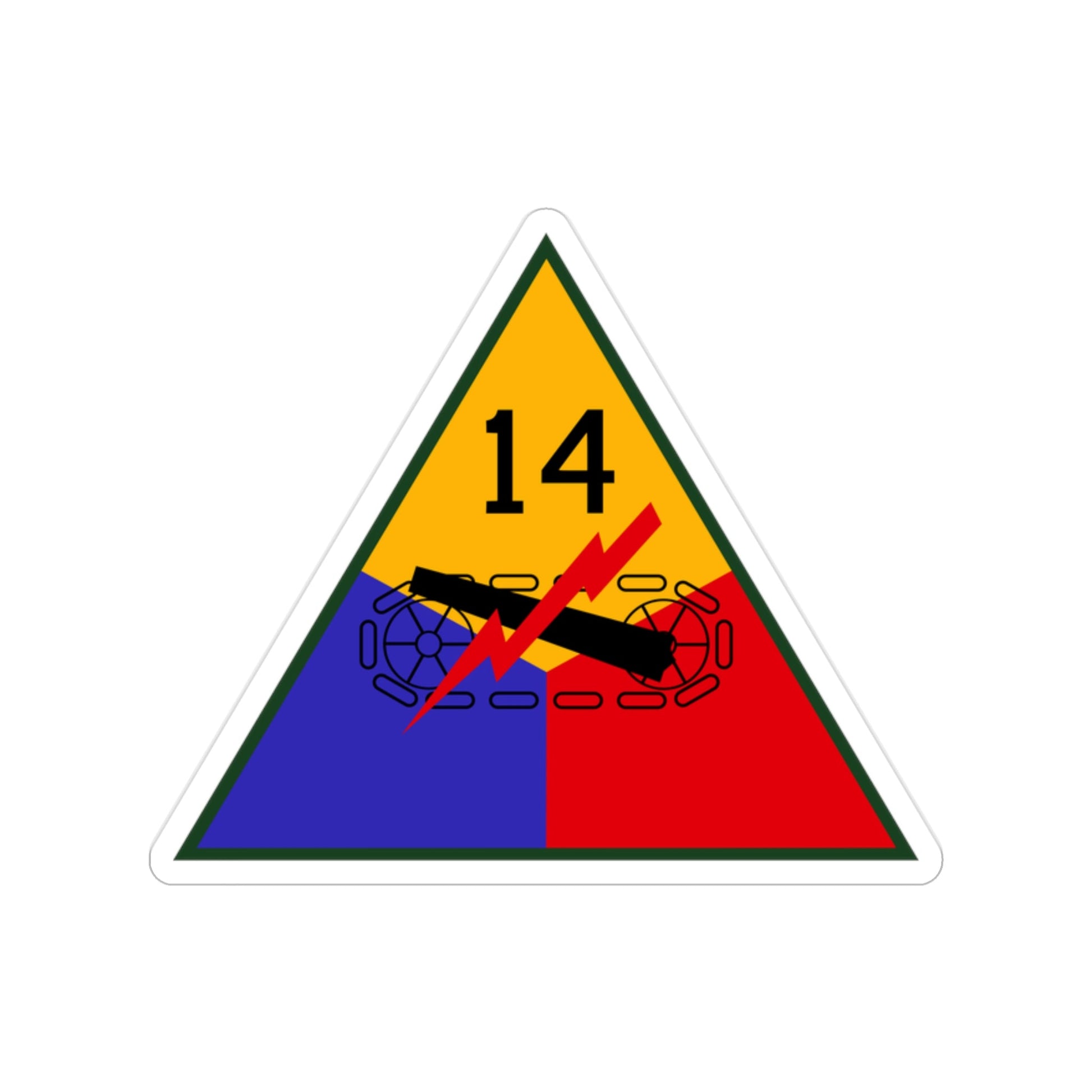 14th Armored Division (U.S. Army) Transparent STICKER Die-Cut Vinyl Decal-2 Inch-The Sticker Space