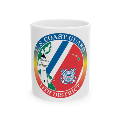 14th CG District (U.S. Coast Guard) White Coffee Mug-11oz-The Sticker Space