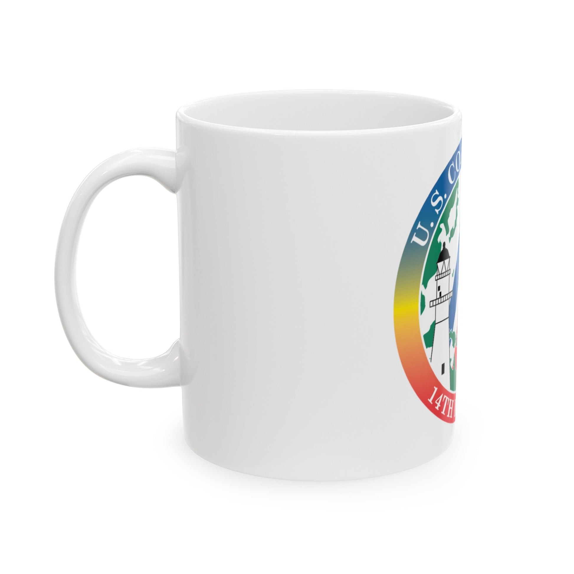 14th CG District (U.S. Coast Guard) White Coffee Mug-The Sticker Space