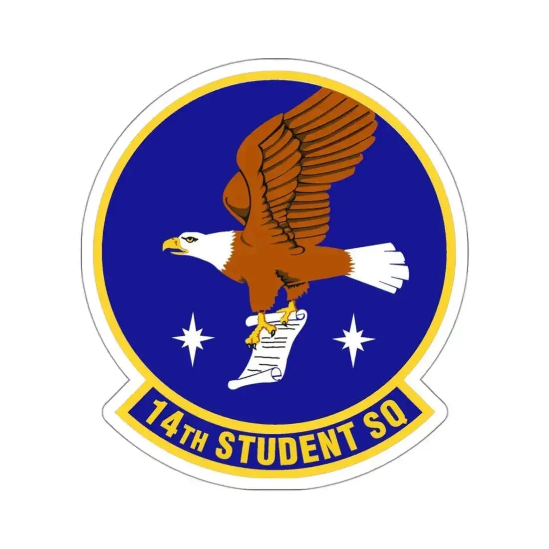 14th Student Squadron (U.S. Air Force) STICKER Vinyl Kiss-Cut Decal 3 Inch White - The Sticker Space