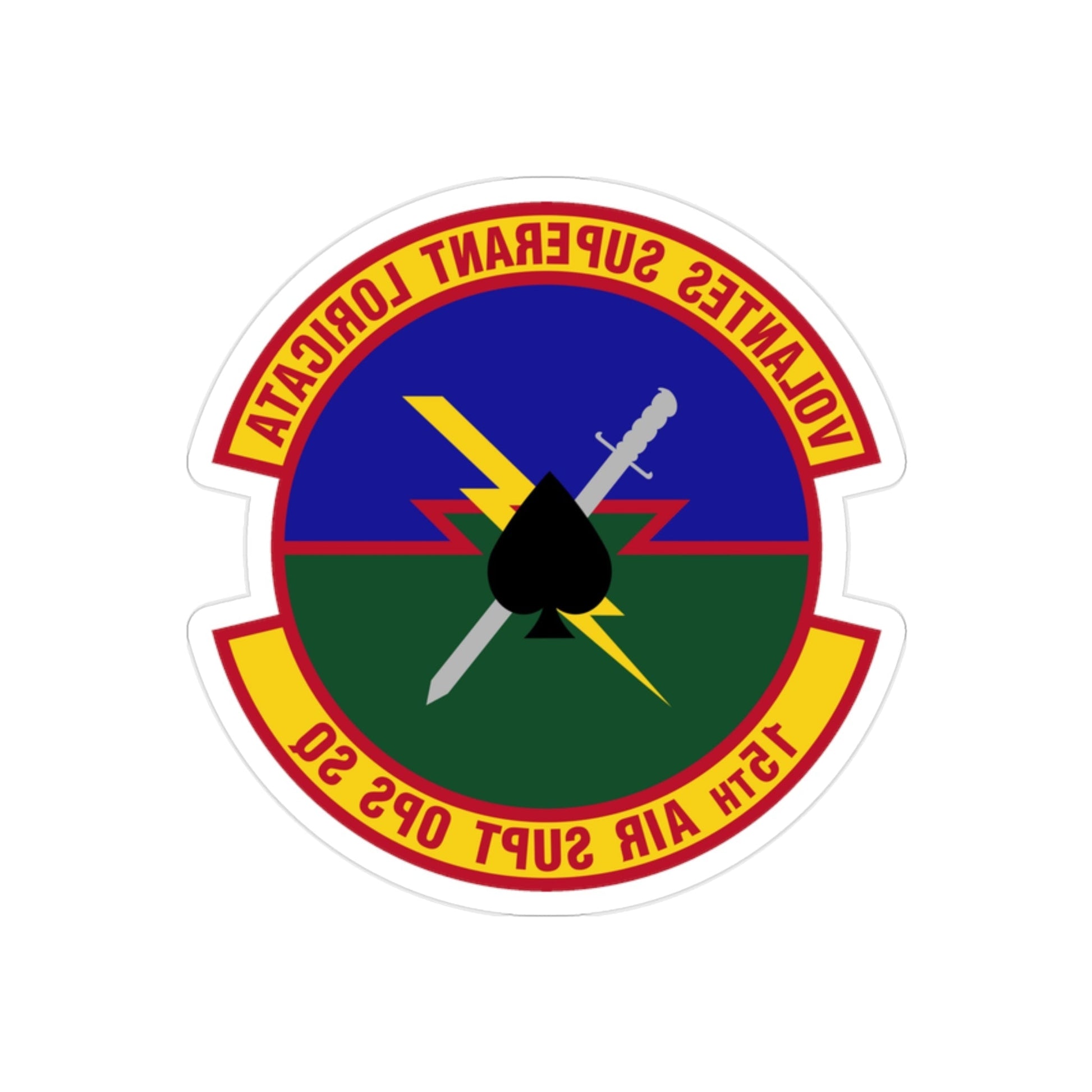 15 Air Support Operations Squadron ACC (U.S. Air Force) REVERSE PRINT Transparent STICKER-2" × 2"-The Sticker Space