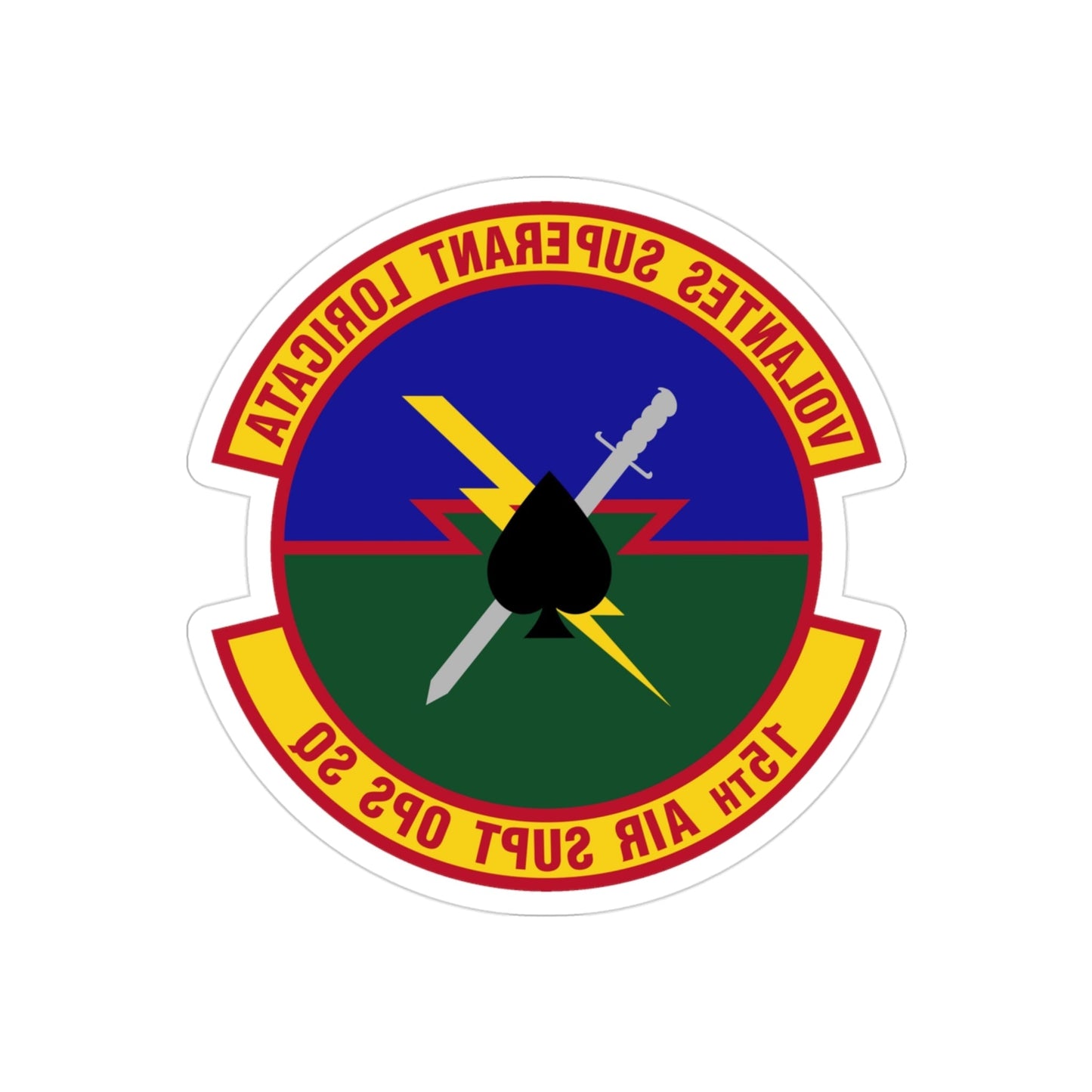 15 Air Support Operations Squadron ACC (U.S. Air Force) REVERSE PRINT Transparent STICKER-3" × 3"-The Sticker Space