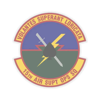 15 Air Support Operations Squadron ACC (U.S. Air Force) STICKER Vinyl Kiss-Cut Decal 4 Inch Transparent - The Sticker Space
