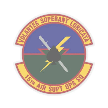 15 Air Support Operations Squadron ACC (U.S. Air Force) STICKER Vinyl Kiss-Cut Decal 6 Inch Transparent - The Sticker Space