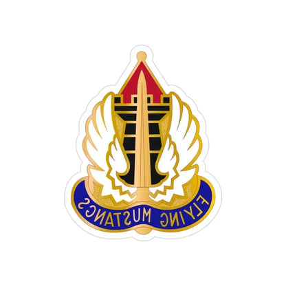 15 Aviation Group (U.S. Army) REVERSE PRINT Transparent Die-Cut STICKER 3 Inch Die-Cut Transparent - The Sticker Space