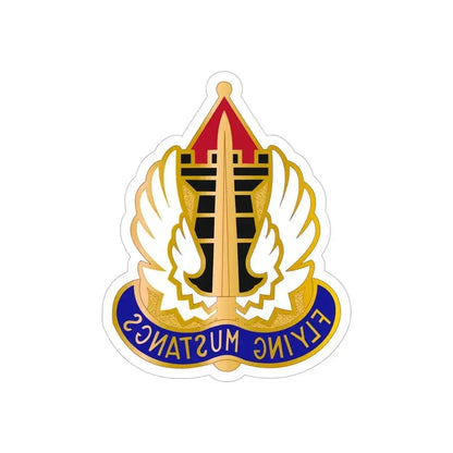 15 Aviation Group (U.S. Army) REVERSE PRINT Transparent Die-Cut STICKER 5 Inch Die-Cut Transparent - The Sticker Space