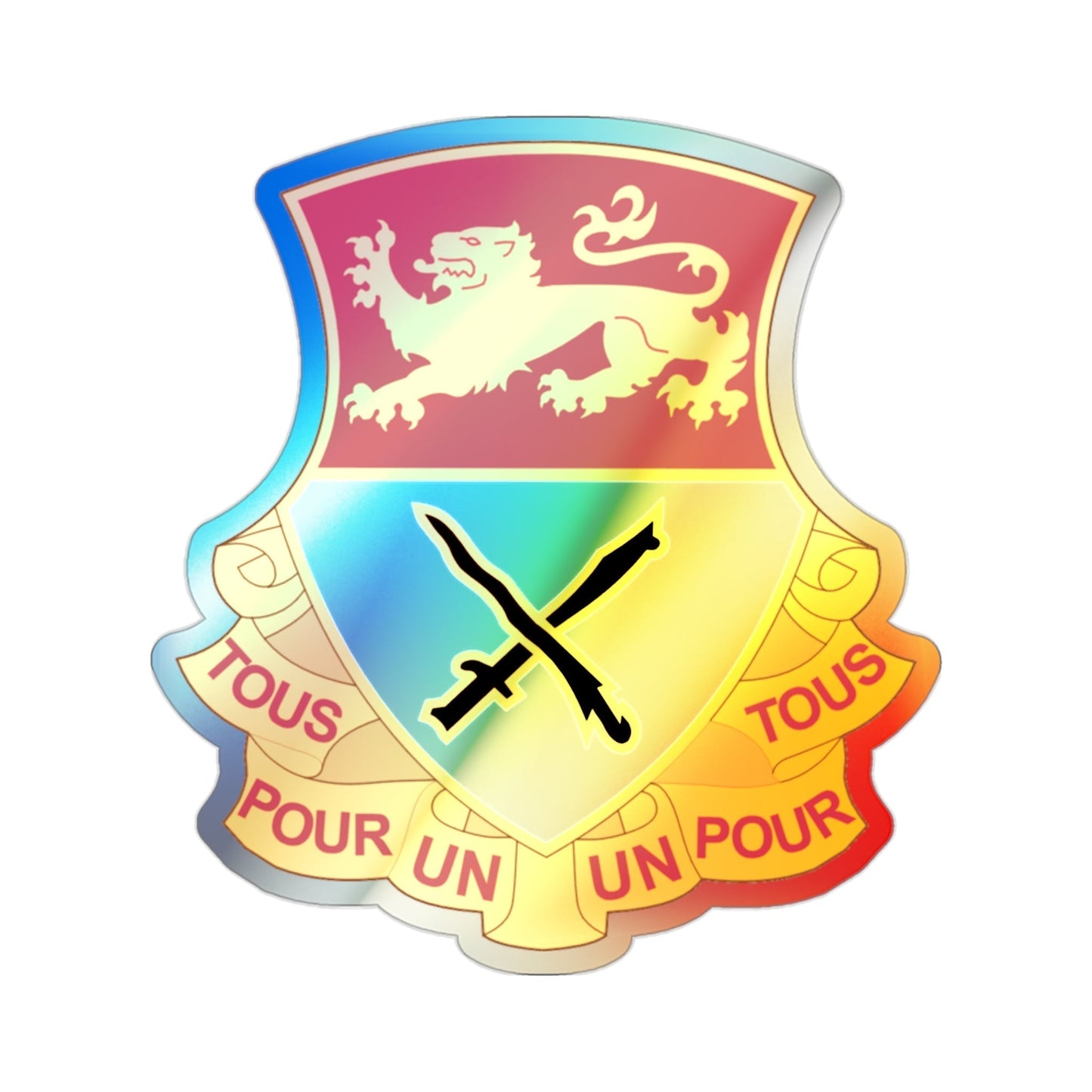 15 Cavalry Regiment (U.S. Army) Holographic STICKER Die-Cut Vinyl Decal-2 Inch-The Sticker Space