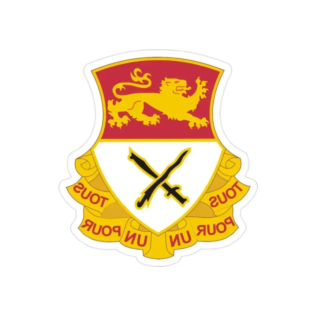 15 Cavalry Regiment (U.S. Army) REVERSE PRINT Transparent Die-Cut STICKER 2 Inch Die-Cut Transparent - The Sticker Space