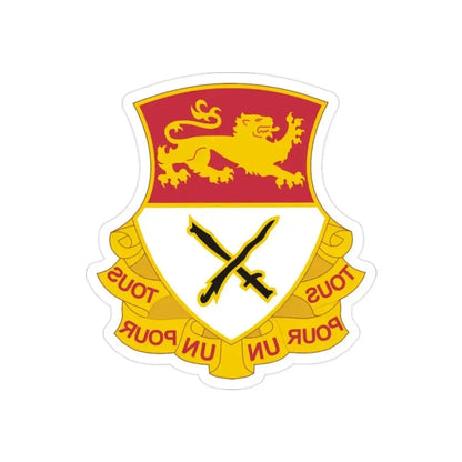 15 Cavalry Regiment (U.S. Army) REVERSE PRINT Transparent Die-Cut STICKER 2 Inch Die-Cut Transparent - The Sticker Space