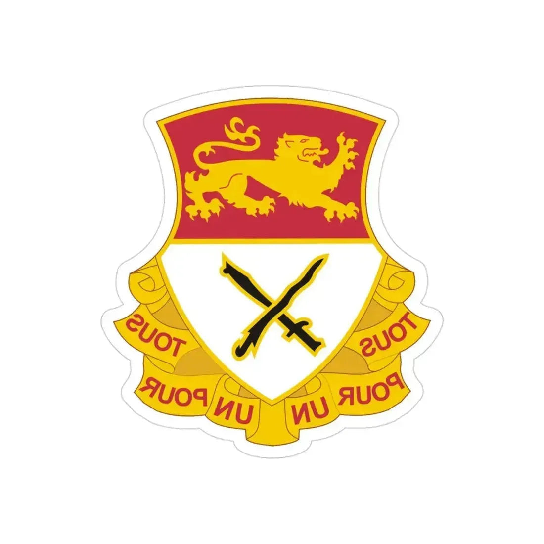 15 Cavalry Regiment (U.S. Army) REVERSE PRINT Transparent Die-Cut STICKER 3 Inch Die-Cut Transparent - The Sticker Space