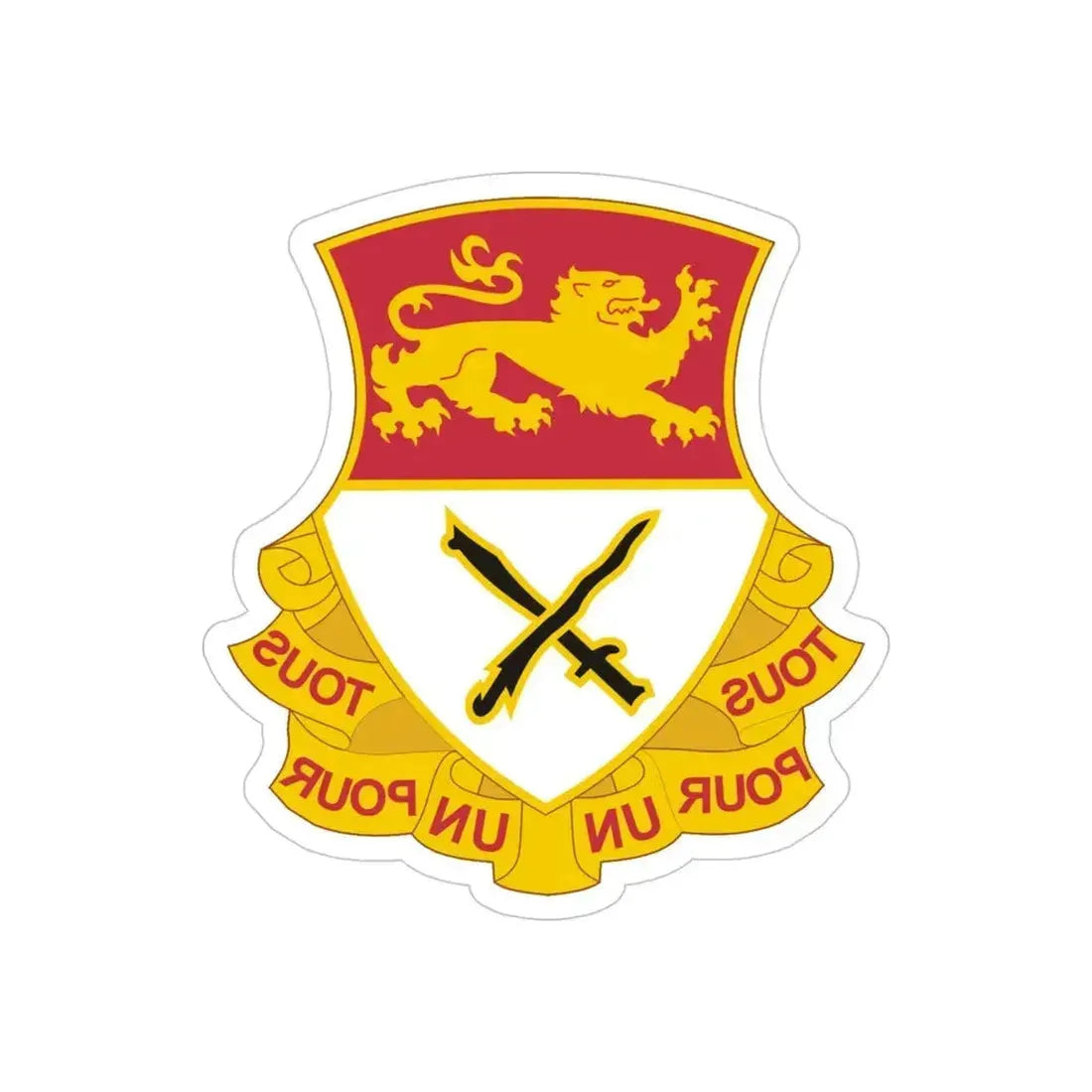15 Cavalry Regiment (U.S. Army) REVERSE PRINT Transparent Die-Cut STICKER 4 Inch Die-Cut Transparent - The Sticker Space
