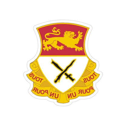 15 Cavalry Regiment (U.S. Army) REVERSE PRINT Transparent Die-Cut STICKER 4 Inch Die-Cut Transparent - The Sticker Space