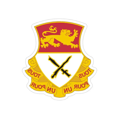 15 Cavalry Regiment (U.S. Army) REVERSE PRINT Transparent Die-Cut STICKER - The Sticker Space