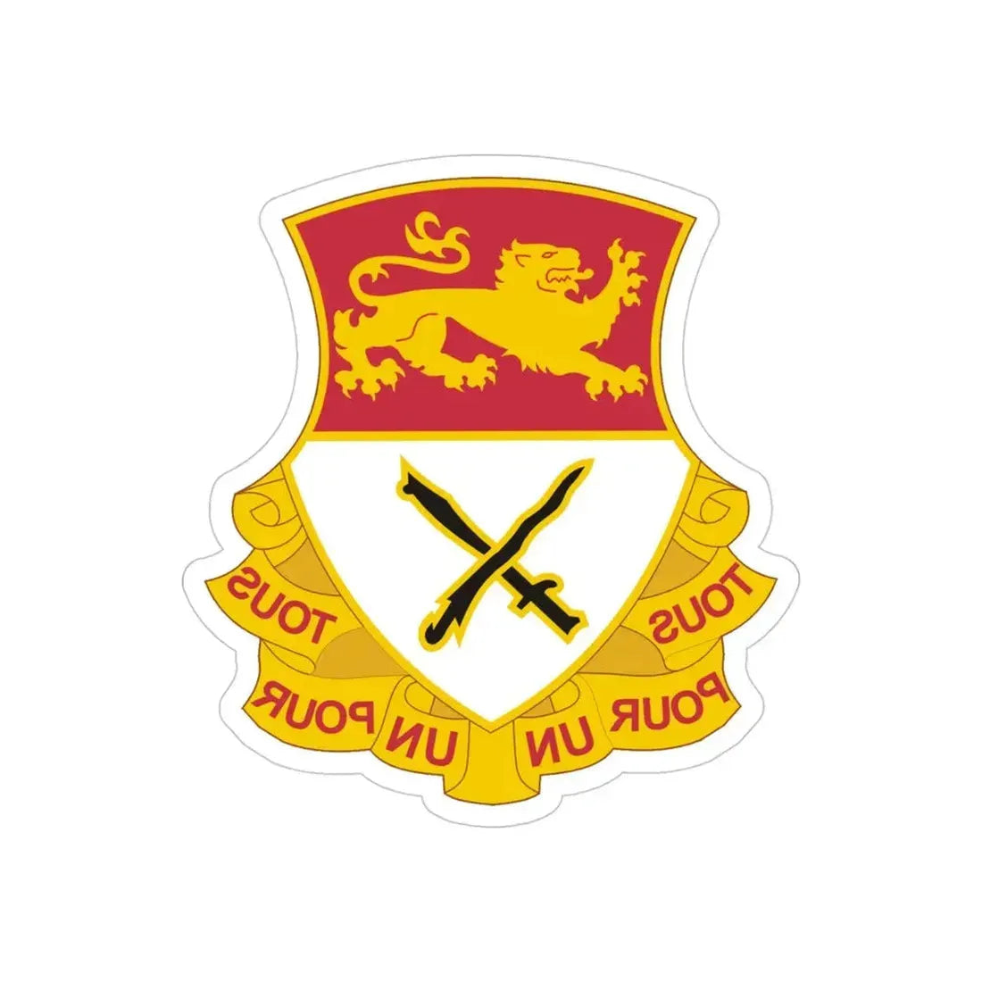 15 Cavalry Regiment (U.S. Army) REVERSE PRINT Transparent Die-Cut STICKER - The Sticker Space