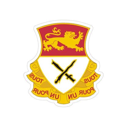 15 Cavalry Regiment (U.S. Army) REVERSE PRINT Transparent Die-Cut STICKER - The Sticker Space