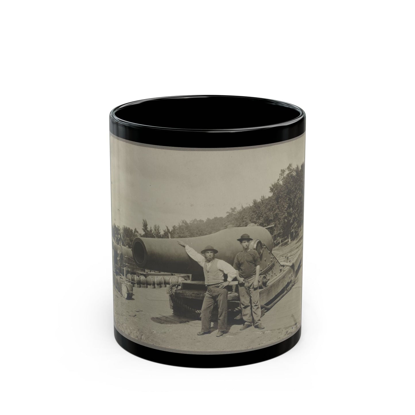 15 In. Gun Near Wash., D.C. Aug. 1865 (U.S. Civil War) Black Coffee Mug