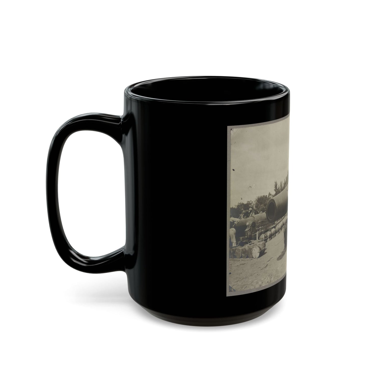 15 In. Gun Near Wash., D.C. Aug. 1865 (U.S. Civil War) Black Coffee Mug