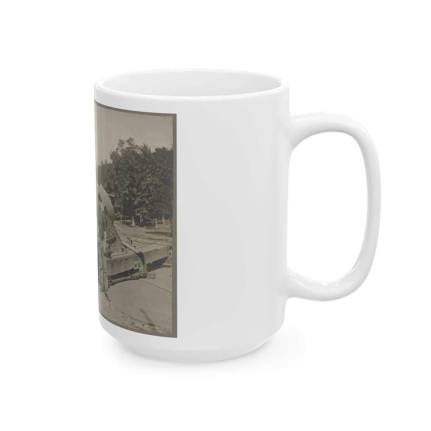 15 In. Gun Near Wash., D.C. Aug. 1865 (U.S. Civil War) White Coffee Mug-The Sticker Space