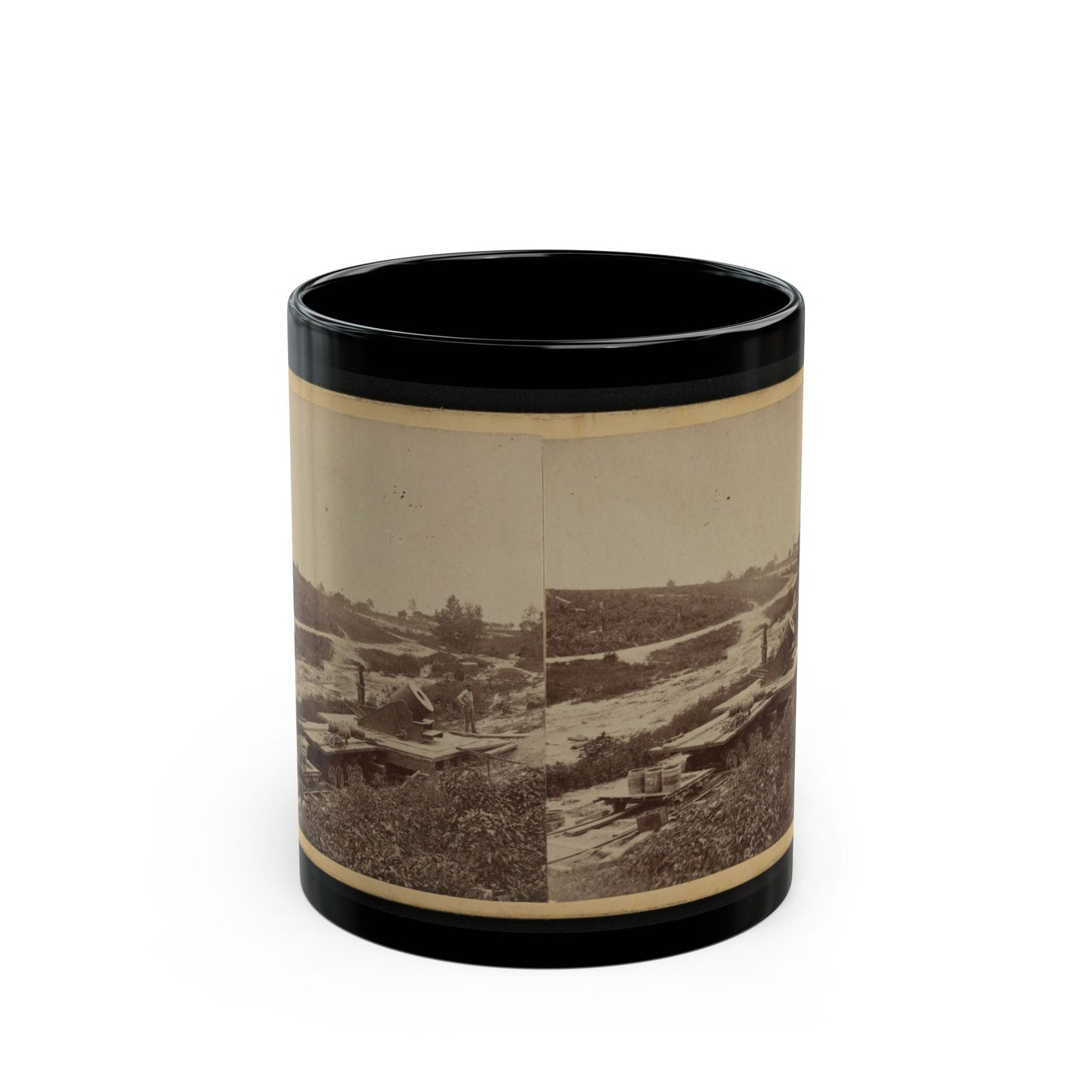 15-Inch (I.E. 13-Inch) Mortar,  Dictator  In The Works In Front Of Petersburg, Va. View From The North, September 1, 1864 (U.S. Civil War) Black Coffee Mug