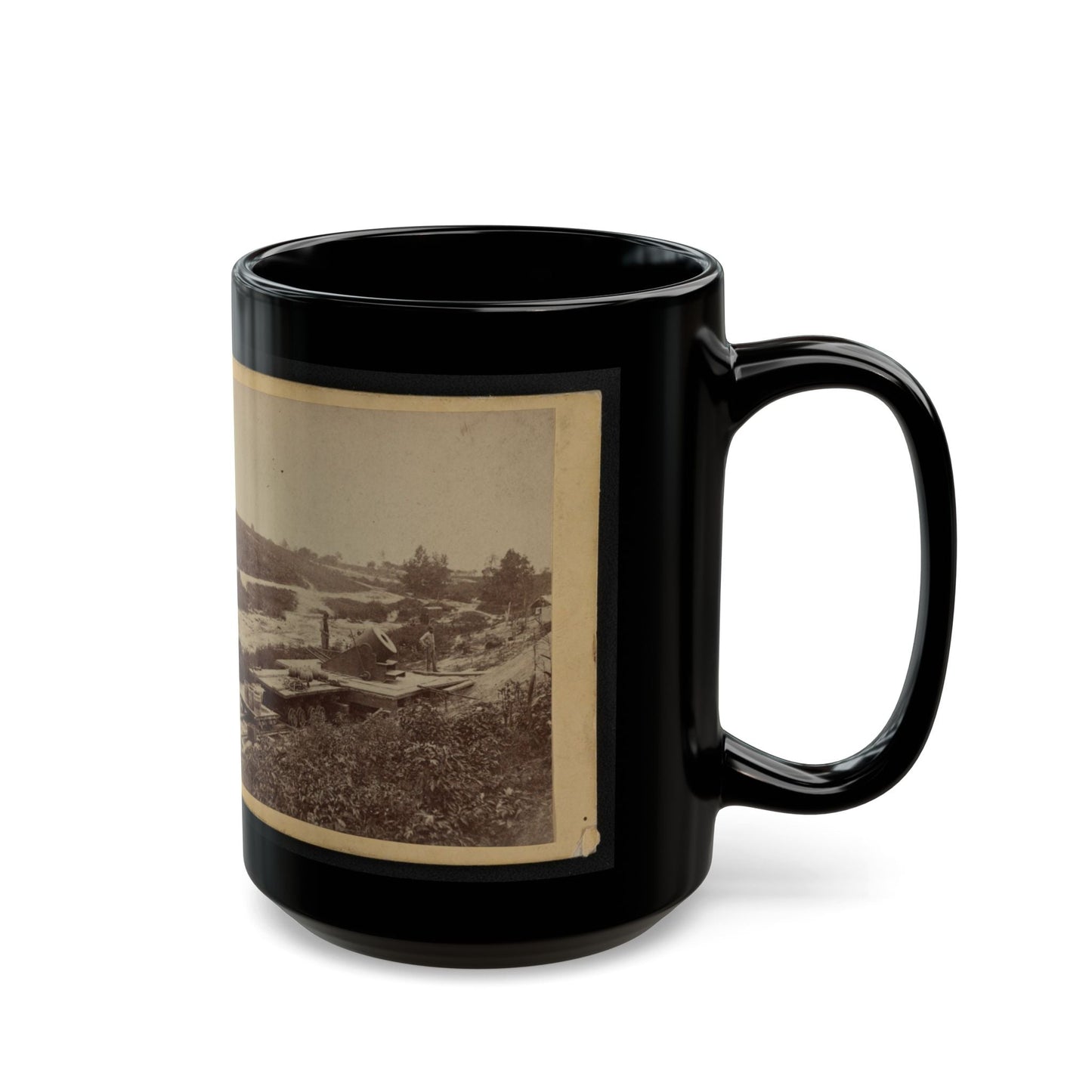 15-Inch (I.E. 13-Inch) Mortar,  Dictator  In The Works In Front Of Petersburg, Va. View From The North, September 1, 1864 (U.S. Civil War) Black Coffee Mug