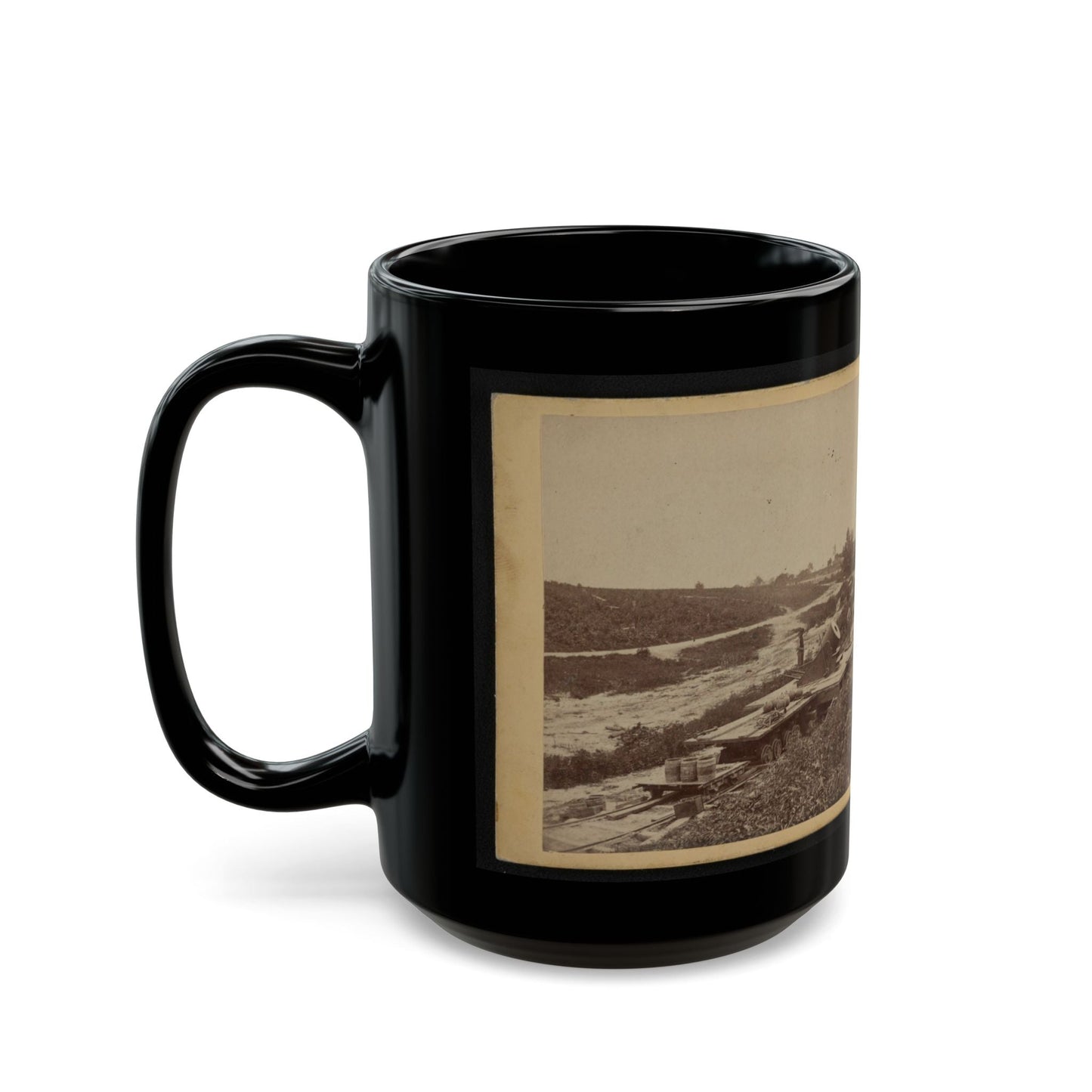 15-Inch (I.E. 13-Inch) Mortar,  Dictator  In The Works In Front Of Petersburg, Va. View From The North, September 1, 1864 (U.S. Civil War) Black Coffee Mug